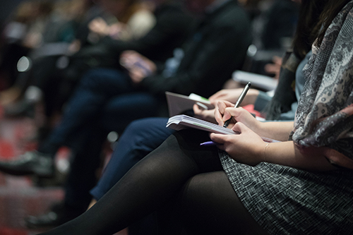 Note taking at a conference